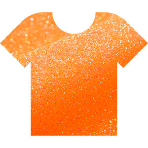 GLITTER NEON ORANGE ANCHO  20 " X 1YD