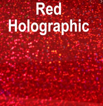 VINIL SISER TERMOTRANSFERIBLE HOLOGRAFICO 20"X1YD ROJO